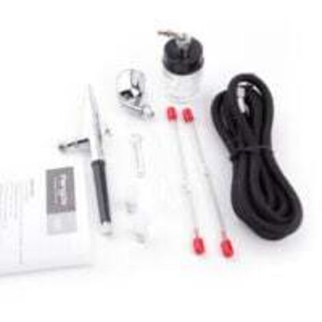 Professionnel Pistolet aerographe kit/Double Action/avec Aiguille de 0,2/0,3/0,5 buse et Tuyau. (1/5)