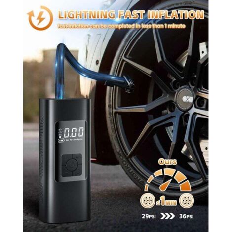 Gonfleur Pneu Voiture Sans Fil 150PSI, BYONDSELF Compresseur à Air Portatif - avec Éclairage - Écran LCD - 4000mAh Batterie - Auto