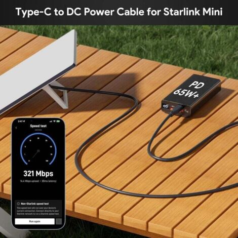Câble USB-C D'alimentation 5M Ou 10M Pour Starlink Mini - Neuf Sous Blister