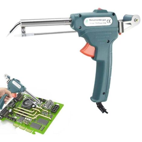 Machine à souder manuelle - Kit d'outils de soudage à chaleur externe durable et sûr 60 W - Fer à souder à chauffage rapide. outil de soudage manuel à alimentation en étain pour le soudage de circuits