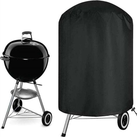 Housse Barbecue Bâche de Protection BBQ Couverture de Gril Anti-UV/Anti-l'eau/Anti-l'humidité Imperméable Extérieur Barbecue Grill Noir pour Weber. Holland. JennAir-76 x 91cm