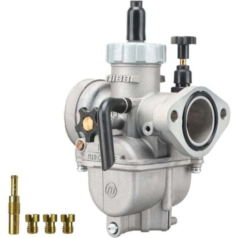 Carburateur PE19 mm pour moteur de moto à bride 100 cc - 125 cc avec gicleur (1/4)