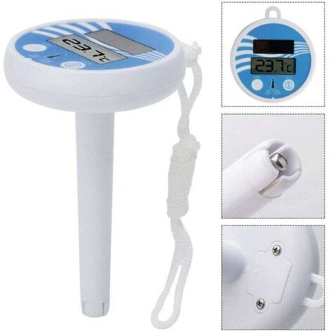 Thermomètre de piscine flottant. thermomètre numérique solaire avec chaîne pour piscines intérieures et extérieures. bains. spas. jacuzzis et aquariums.