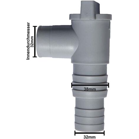 Robinet de piscine - Piscine-Valve - 2 en 1 - Vanne à piston - Accessoire durable - Installation facile - Jardin