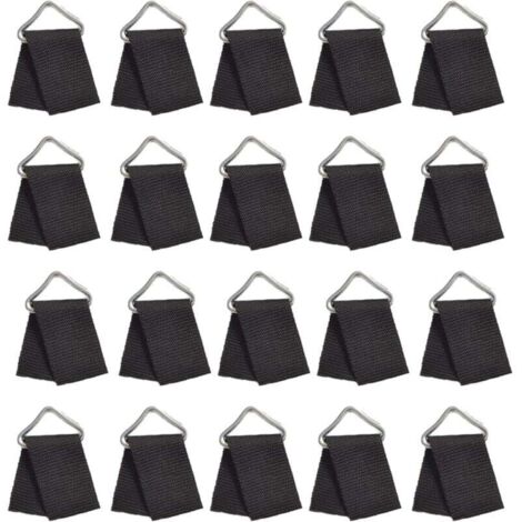 Lot de 20 boucles triangulaires de rechange pour trampoline, anneaux en V renforcés pour réparation de trampoline