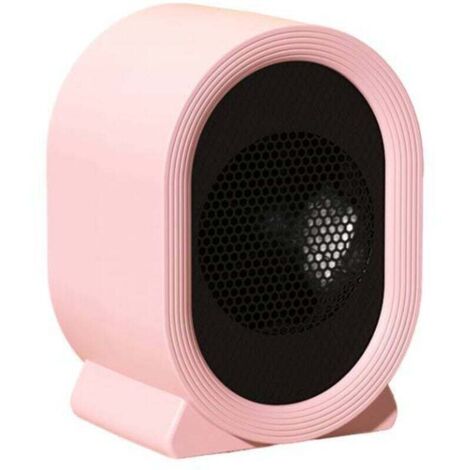 Chauffage d'appoint 500 W, simple et compact, facile à transporter, chauffage soufflant à 2 modes, chauffage électrique, protections multiples, convient aux bureaux, chambres et salons.rose