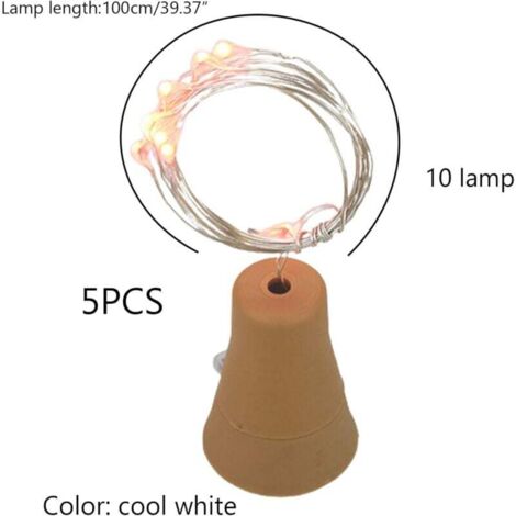 hellum Guirlande lumineuse pour bouteille avec minuteur, bouchon en