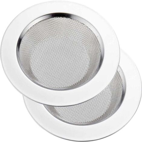 Crépine d'évier de cuisine en 2 pièces Crépine de vidange d'évier de cuisine en acier inoxydable, crépine d'évier avec grand rebord large de 4,5 pouces de diamètre (1/5)