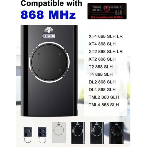 TéLéCommande 868 MHz Compatible avec L'Ouvre-Porte de Garage HSM2,HSM4