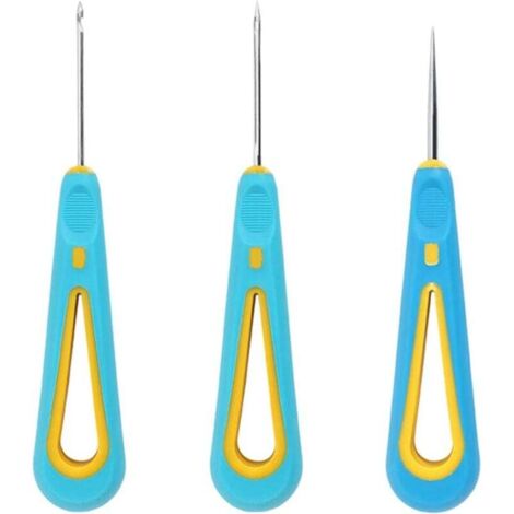 Lot de 3 emporte-pièces en silicone - Aiguilles à poinçonner - Mèche - Cône de trou rond - Perceuse à main - Pour la fabrication de bougies (1/5)