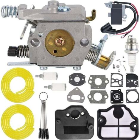 Carburateur pour tronçonneuse Husqvarna 36 41 136 137 137E 141 141LE 142 142E pour Poulan Pro 295 PP4620AVX pour WT-239 W-29 WT-834 WT-289 Remplacement du carburateur 545013503 545057701 (1/4)