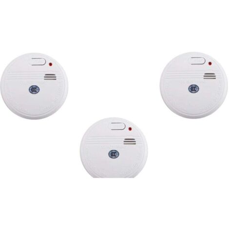 Lot 3 Détecteur de fumée NF, détecteur de fumée, capteur d'incendie indépendant sans fil pour la maison, détecteur d'incendie d'alarme intelligent