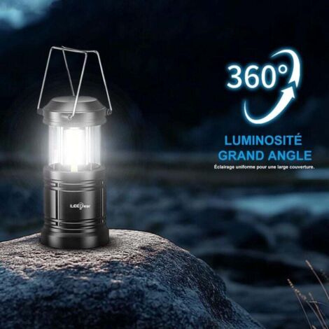 Lanterne Camping, Lanternes LED Rechargeables 5000mAh Lumière d'Urgence pour Pannes de Courant, 3 Couleurs, Portable Étanche IPX4 pour Tente de Camping Maison Exterieur ou Randonnée Ouragan
