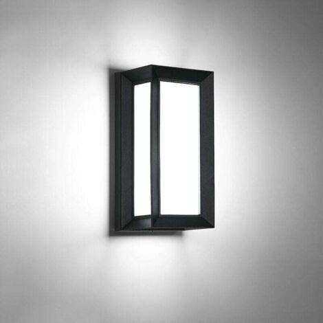 Applique Murale Extérieur Moderne LED 18W IP65 Etanche Rectangulaire Applique Exterieur LED en Métal pour Cour, Jardin, Patio, Villa, Couloir 6000K Blanc Froid