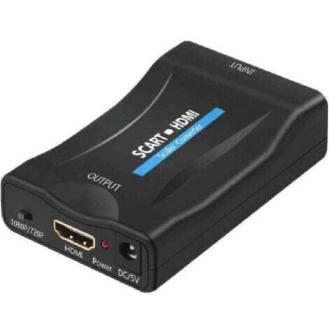 Convertisseur péritel vers HDMI, adaptateur péritel vers HDMI, convertisseur audio vidéo, prend en charge la sortie HDMI 720/1080p pour téléviseur, décodeur, magnétoscope, VHS, Xbox, PS1, PS2, PS3, Wi