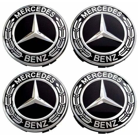 Lot de 4 enjoliveurs de roue pour Mercedes Benz 75 mm, accessoires de voiture ABS