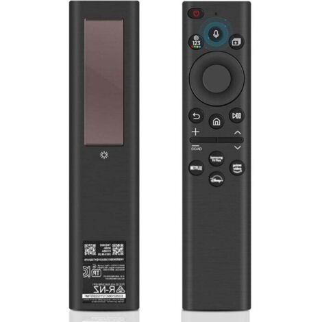 Télécommande de remplacement Samsung BN59-01385A, télécommande vocale solaire universelle pour Smart TV Samsung avec 4 touches de raccourci noir