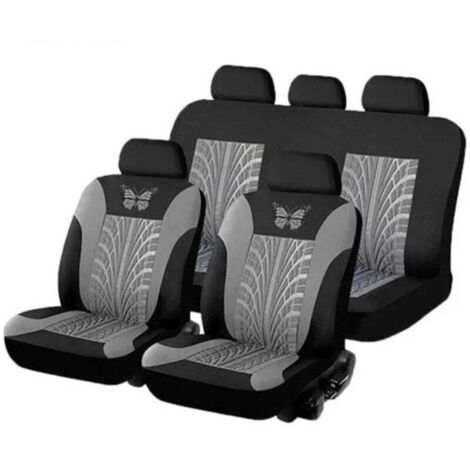 Housse Siege Voiture , Ensemble de Housses de Siège Auto Universelle ,Couvre Sieges pour Avant et Arrière Grise