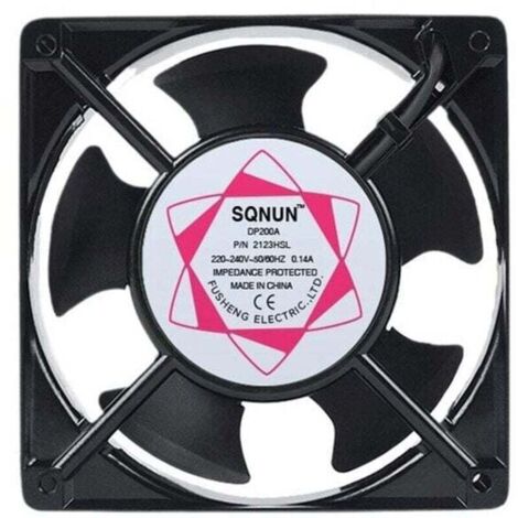 Ventilateur axial pour boîte de cheminée Insérable Haute température Pales en métal Silencieux Universel 120 x 120 x 38 mm