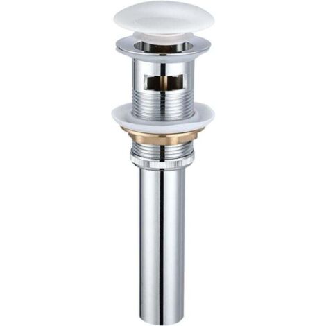Bonde de lavabo de salle de bain, kit de bonde de lavabo de salle de bain, bonde de lavabo de salle de bain, laiton, bonde de lavabo avec trop-plein et bouchon (1/4)