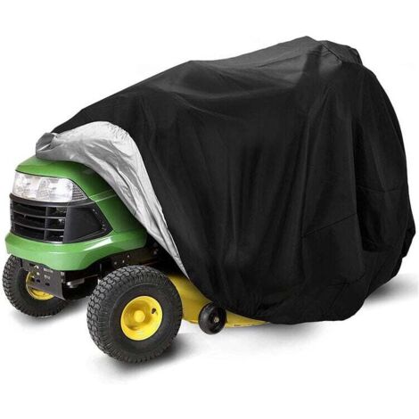 Housse de protection pliable pour tondeuse à gazon, imperméable et résistante, protection UV et poussière, avec sac de rangement, pour équipement de jardinage extérieur, polyester soyeux, noir 1831371