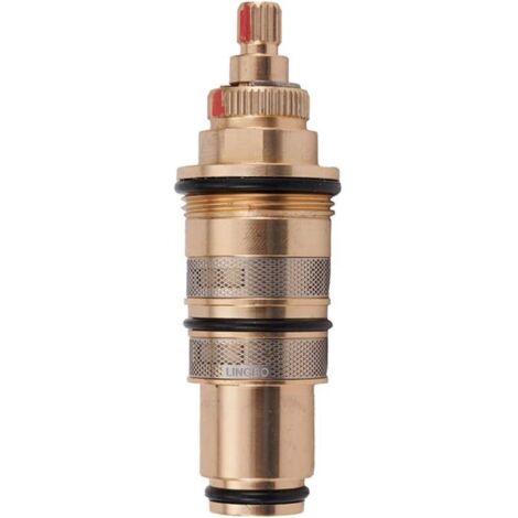 Shower Flow Valve Replacement Parts Thermostatic Valve Cartridge Shower Faucet Valve Stem Shower Valve Handle Replacement Parts Repair Kit Temperature Control Brass