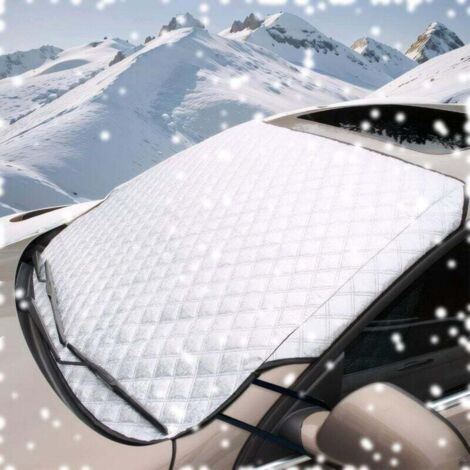 Couverture Pare-Brise Voiture, Bache Pare Brise Protection Couverture Repliable, Universelle pour Bache Voiture Anti Givre et Neige, Soleil, Poussière - 145 x 100cm