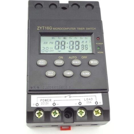 Contrôleur de commutateur de contrôle de temps ZYT16 micro-ordinateur intelligent minuterie d'alimentation d'éclairage public 220v