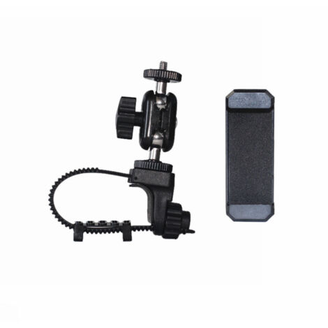 Support de téléphone, fixation par câble métallique à 360 degrés + pince pour téléphone, adapté aux vélos et autres environnements