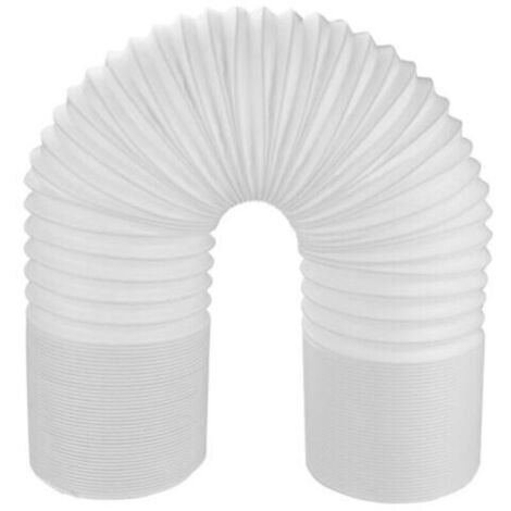 Tuyau d'évacuation pour climatiseurs portables – 130 mm x 3 m (PP renforcé, cadre en acier, extensible, rotation à gauche) – Accessoires pour climatiseurs portables