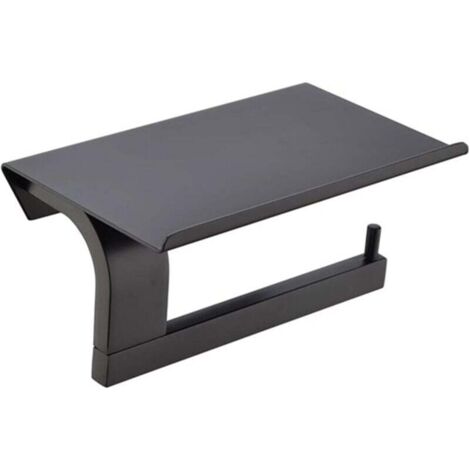 Porte-papier toilette classique avec étagère en acier inoxydable, support mural pour rouleau de papier toilette, accessoires de salle de bain