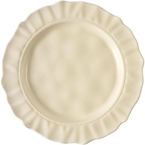 Plat de service de qualité supérieure, assiette en céramique simple, assiette à légumes, assiette de style occidental, assiette à steak, assiette à dessert, assiette à fruits, plateau de service de 22