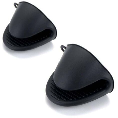 Mini gants pour friteuse à air - 2 paires de gants en silicone - Maniques résistantes à la chaleur pour la cuisine, les grillades et le barbecue - Taille unique avec protections pour grilles de four