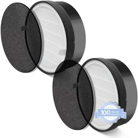 Filtre de remplacement LV-H132, filtre purificateur d'air d'origine LV-H132-RF, charbon actif haute efficacité, élimine la fumée, les odeurs, les allergènes et le pollen, lot de 2 (1/4)