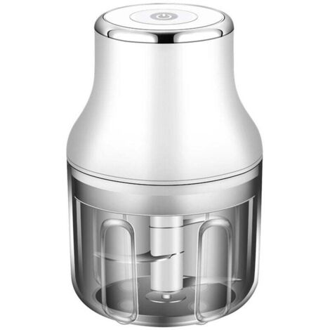Mini robot culinaire, mini hachoir rechargeable par USB, puissant broyeur d'ail, mixeur de légumes, hachoir à légumes sans fil pour fruits, viande, etc 250ml