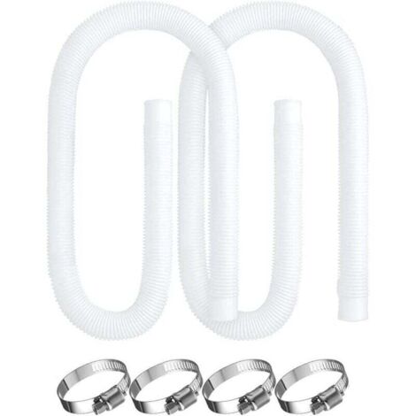 Tuyau de piscine, 2 pièces de remplacement pour pompe de piscine Intex 330, 530 et 1 000 GPH, tuyau de 150 cm pour piscines hors sol. (1/4)