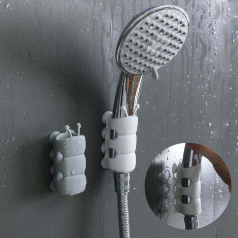 Support de pommeau de douche à ventouse, support mural pour tuyau de douche, support de pommeau de douche pour baignoire, 7,5 x 4 cm, lot de 5