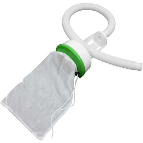 1 ensemble d'écumoire de piscine avec sac de rangement en maille élastique pour le nettoyage de la piscine, y compris le tuyau et le connecteur, le support de poubelle de piscine (1/4)