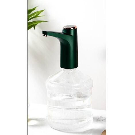 Pompe à bouteille d'eau, distributeur d'eau électrique, chargement USB, automatique, pompe à eau potable, pompe de 5 gallons pour la maison, le camping, le bureau, la cuisine, l'école avec,Vert tuyaux