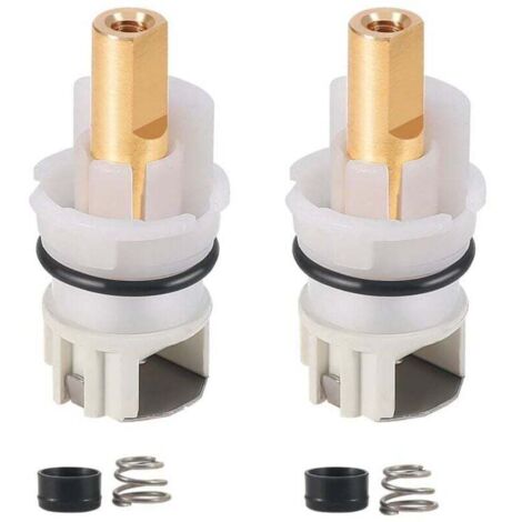 Ensemble de tige de robinet RP25513 2 pièces compatible avec le kit de réparation de robinet à deux poignées Delta, avec siège en caoutchouc et ressort RP4993, cartouche de tige de remplacement