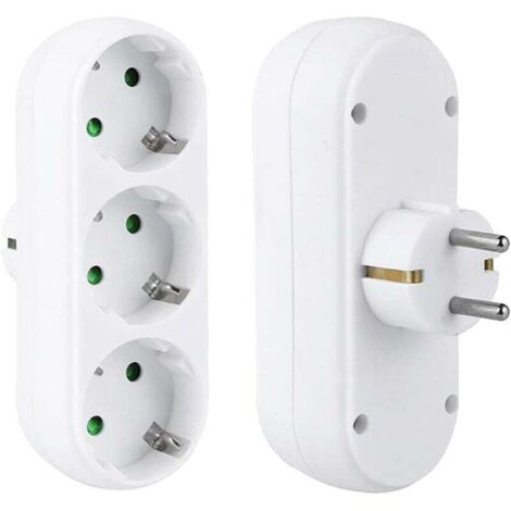 Adaptateur secteur, prise murale, prises portables, bureau, maison, voyage, blanc