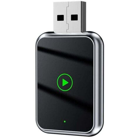 Adaptateur CarPlay sans fil pour iPhone, convertit câblé en adaptateur CarPlay sans fil, taille mini avec câble d'extension USB et USB-C/Type-C, compatible avec iPhone fonctionnant sous iOS 12+,Argent (1/4)