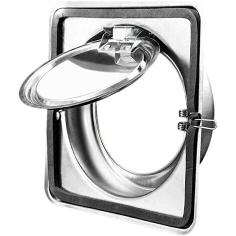 Clapet anti-retour pour hottes de cuisine, version inox, 18,8 cm x 18,8 cm (1/4)