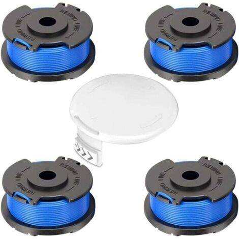 4 Pack Bobine Fil Coupe Bordure remplacements pour Ryobi One + AC14RL3A 18v 24v 40v Coupe Bordures, Bobine Ø 1,6mm, Longueur 20,11m (4 Bobine Fil Coupe Bordure,1 Couvercle) (1/4)