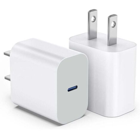 Chargeur USB-C 20 W pour iPhone 17/16 – Chargeur mural à charge rapide avec adaptateur secteur USB-C pour iPhone 17/16/16 Pro Max/16 Plus/15/14/13/12/11/Xs/X et iPad Pro