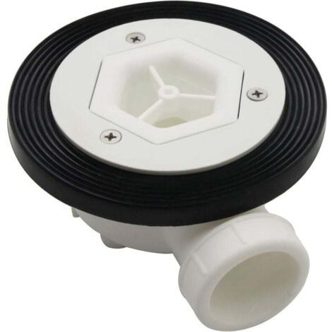 Bonde de douche, inspectable, sans couvercle, hauteur 60 cm, convient pour trou de receveur de douche Ø 90 mm, couleur blanc