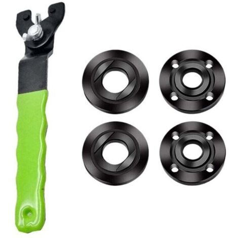 Écrou à bride pour meuleuse d'angle 5/8"-11 avec clé à molette et kit de tige de connexion d'arbre d'extension compatible avec Bosch, Dewalt, Makita, Ryobi et Black Decker
