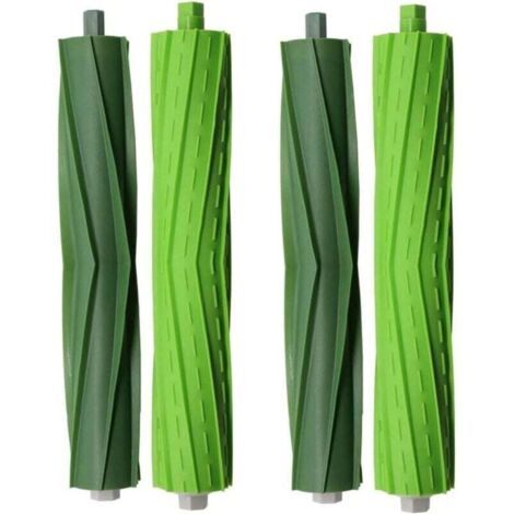 Lot de 2 brosses à rouleaux en caoutchouc de rechange pour aspirateurs iRobot Roomba séries e i et j i3 i3+ i6+ i7 i7+ i8+ Plus E5 E6 E7 j7 (7150) j7+ (7550) (1/4)