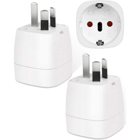 【2 Pièces】 Adaptateur Prise Australie, Adaptateur Voyage Accessoires, FR 2 Broches vers AU 3 Broches Adaptateur Prise Nouvelle-Zélande, Argentine, China, Fidji Type I