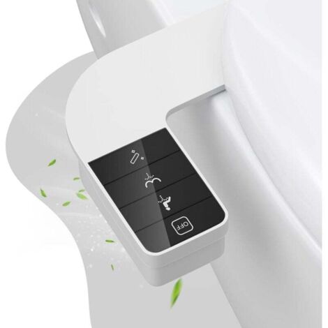 Bidet Toilette WC, Cuvettes Toilette Japonaise Pulvérisateur Bidet Non Électrique Bidet avec double buses rétractables autonettoyantes Fixation de Bidet Ultra Mince